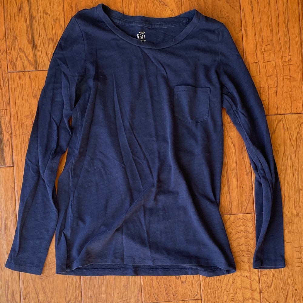 aerie Real Soft Tee Navy XS